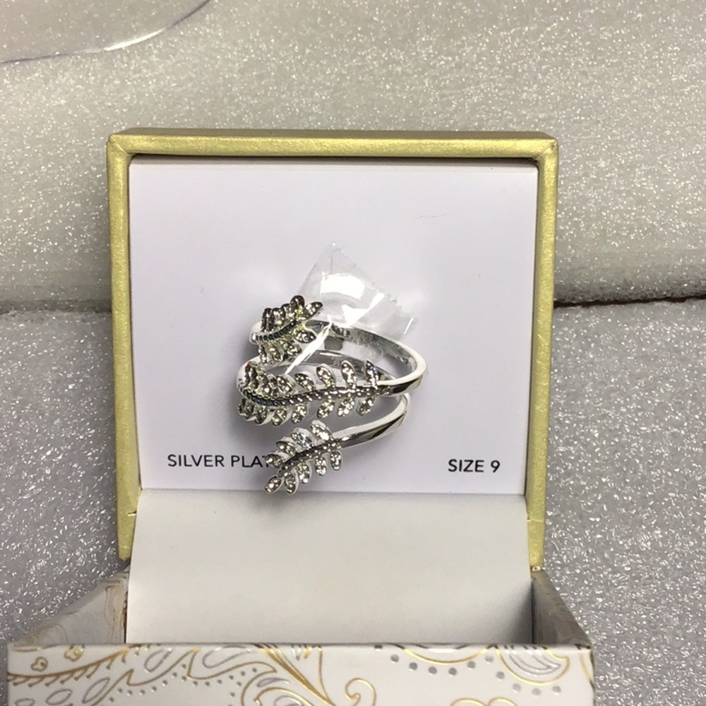 Charter Club Ring Silver Played Size 9 NWT $34.50